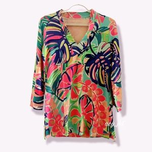 NWOT Lilly Pulitzer UPF 50+ Vero Tunic Top Exotic Garden